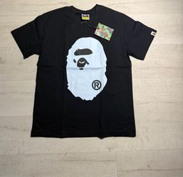 Black and white face bape shirt (large)