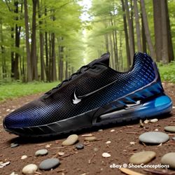 Men's Nike Air Max Phoenix SE Shoes -Black Deep Royal Blue - Size 9.5, 11.5