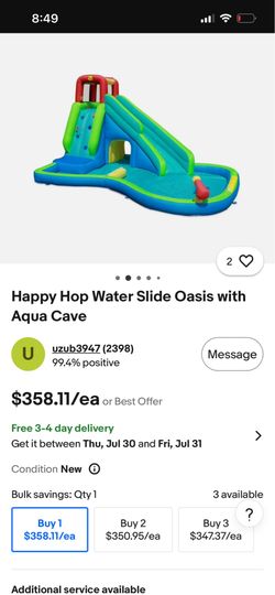 Blow up water slide