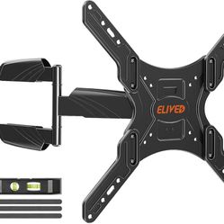 ELIVED UL Listed TV Wall Mount for Most 26-60 Inch TVs, Swivel and Tilt Full Motion TV Mount with Single Stud Perfect Center Design, Wall Mount Bracke