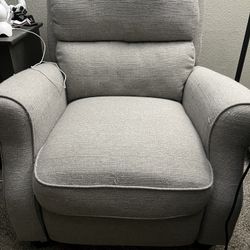 2 Grey Manual Reclining Chairs 