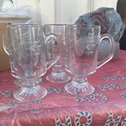 Set De 4 Tazas De Cristal Para Frio Y Caliente Princess House usadas Buenas Condiciones Precio Firme 35