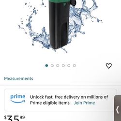 Freezes Aquarium Power Filter Pump: 5 Watt Pump Internal Filter Increase Oxygen 4 in 1 Pump | 132 GP