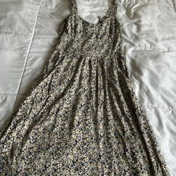 Cute Flower Print Girl Dress 