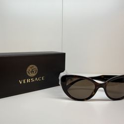 Versace Sunglasses – Brown Cat-Eye Style ✨