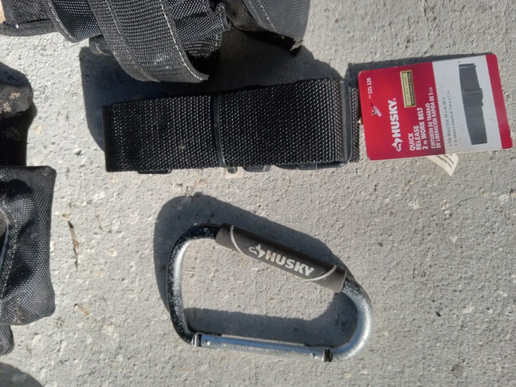 2 Tool Belts 1 Saftey Vest And Clip $ 30