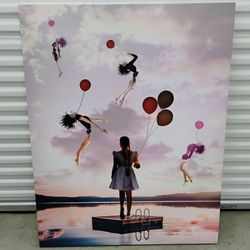 Digital Wall, Art Surreal, A Girl holding balloons
