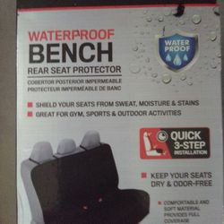 Waterproof Bench Seat Rear Cover Black