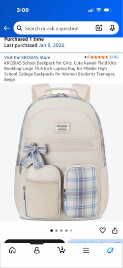 Krosias Plaid Blue Backpack
