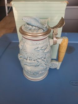 Avon collectable fishing stein