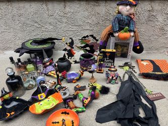 Large Halloween Witch Decoration Collection Lot