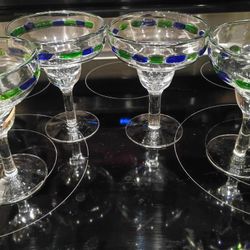 4 Margarita Glasses 