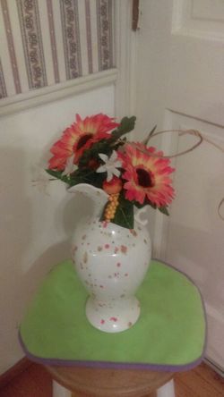 Brightly flowered vase