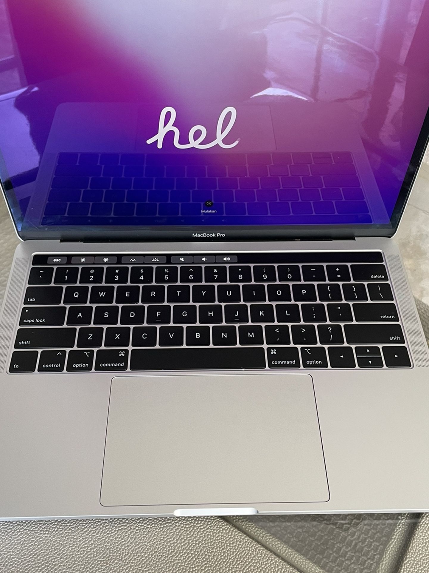 2019 Touchbar Macbook Pro Silver Like New Condition 1.4/8/256