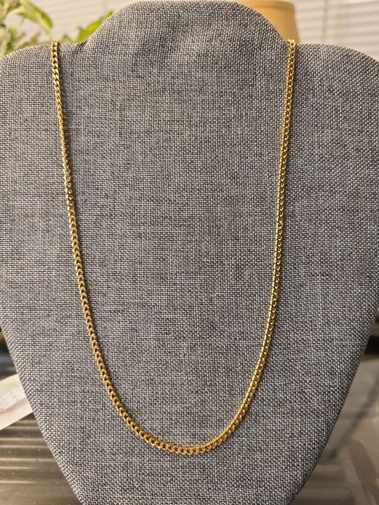 Stainless steel gold plated necklace