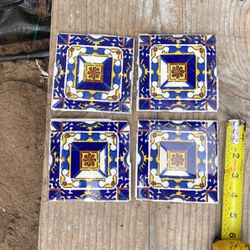 MEXICAN TILES   4 Inch Square. 