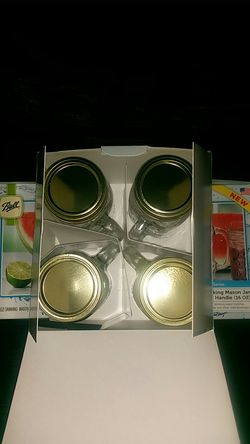 Drinking Mason 16 oz Jars with Handle