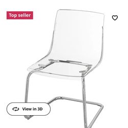 IKEA Clear/Chrome Acrylic Chairs