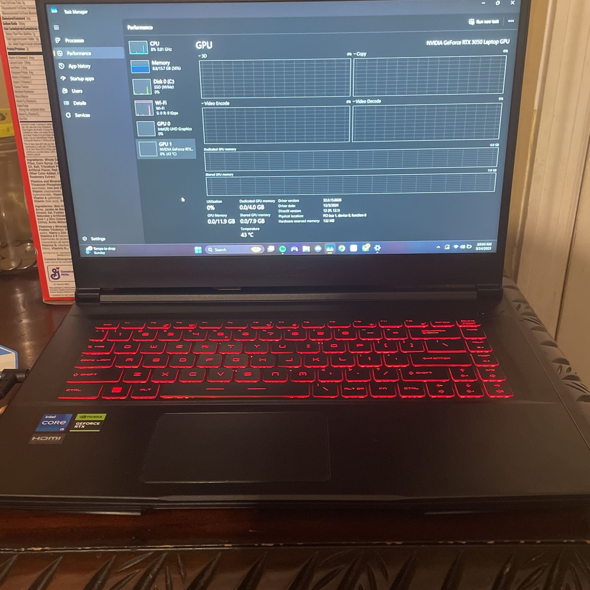 12th Gen Intel(R) Core(TM) i5-12450H