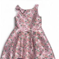 Janie and Jack Floral Jacquard Dress - Blush Rose