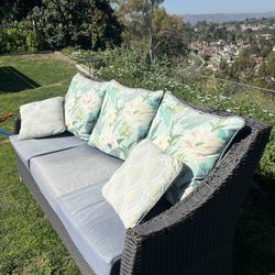 Outdoor Wicker Couch Sofa