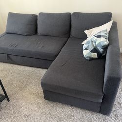 Dark gray sleeper sofa