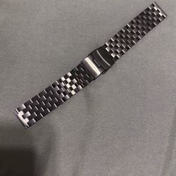 22mm Black Watch Band Stainless Steel Brand New