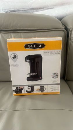 Bella One Scoop-One Cup Coffee Maker - Compact & Easy to Use