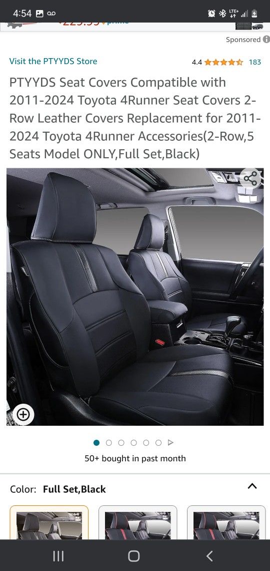 2011 - 2024 Toyo 4 Runner Leather Seat Covers Set