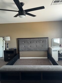 KING size bed frame and night stand