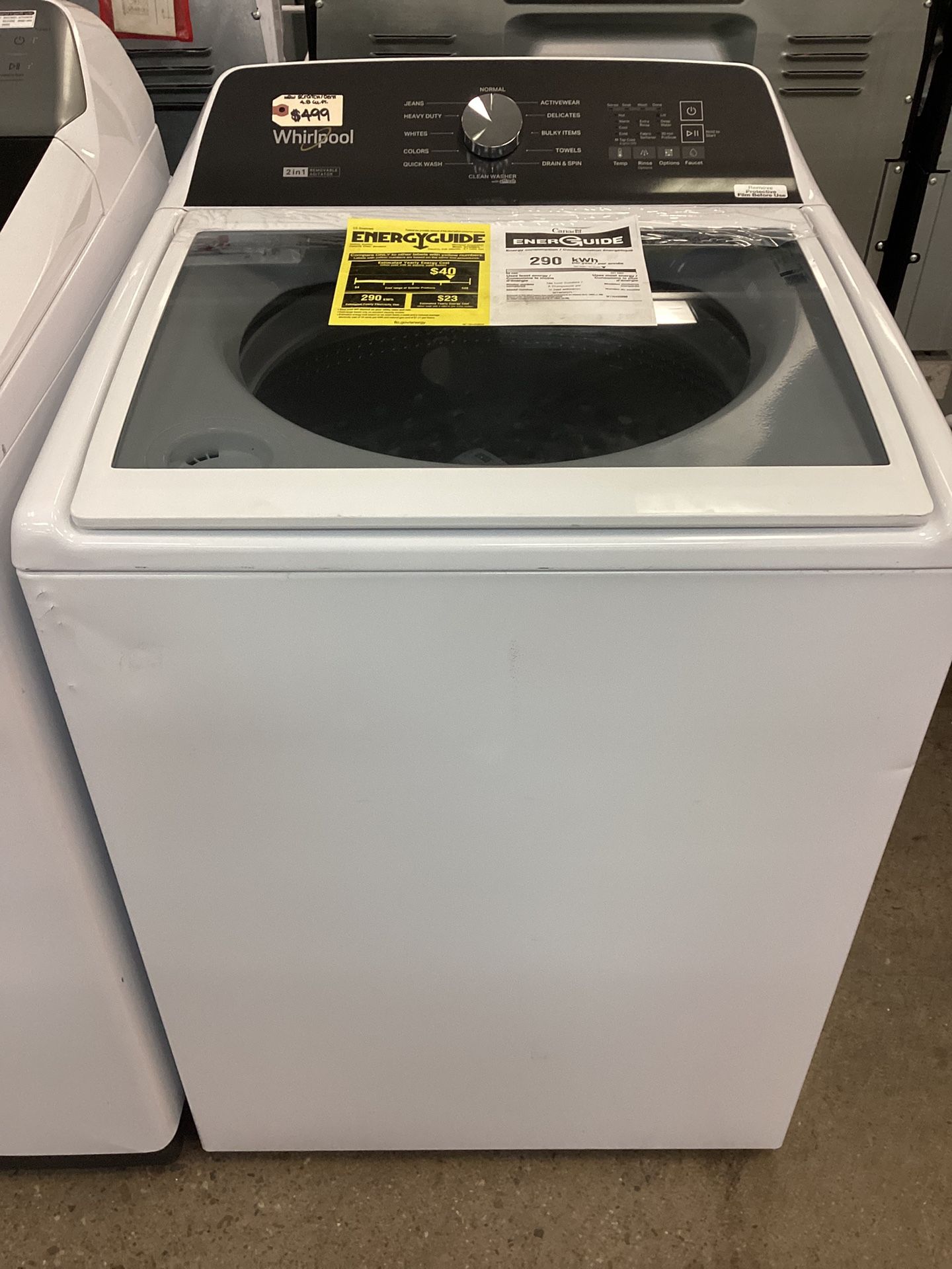 Whirlpool 4.8 cu.ft. Top Load Washer With Removable Agitator