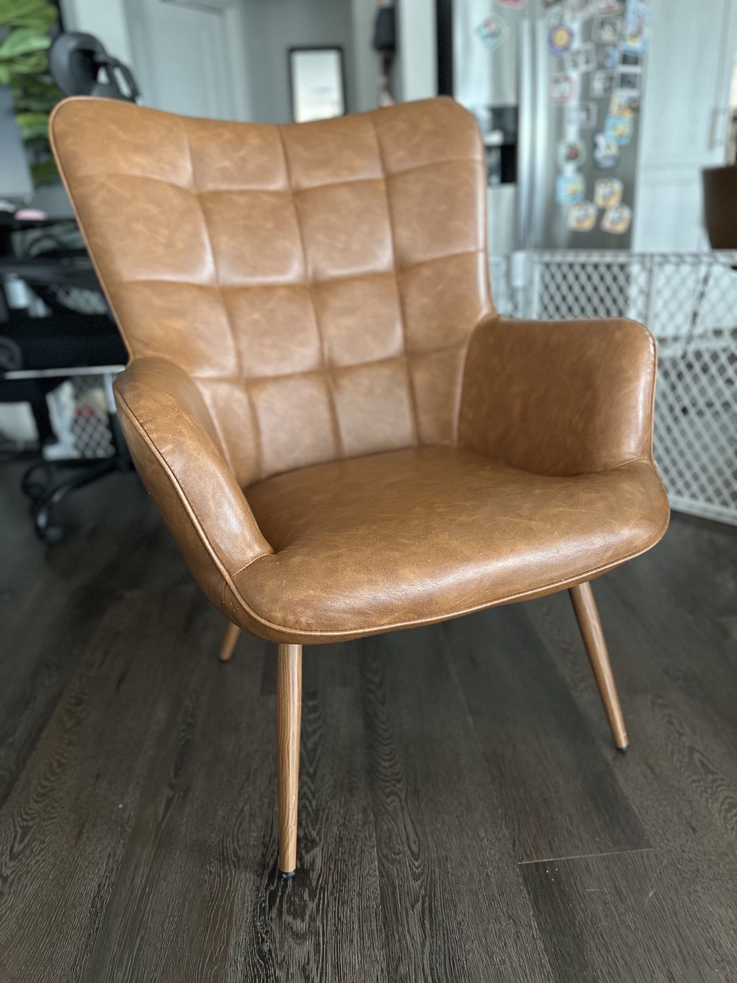 Brown Faux Leather Chairs