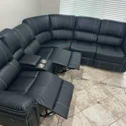 New Luxury 3 Power Recliner Sectional Couch Set 