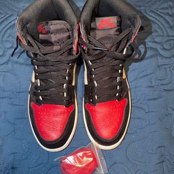 Jordan 1 High Bred Toe 9.5