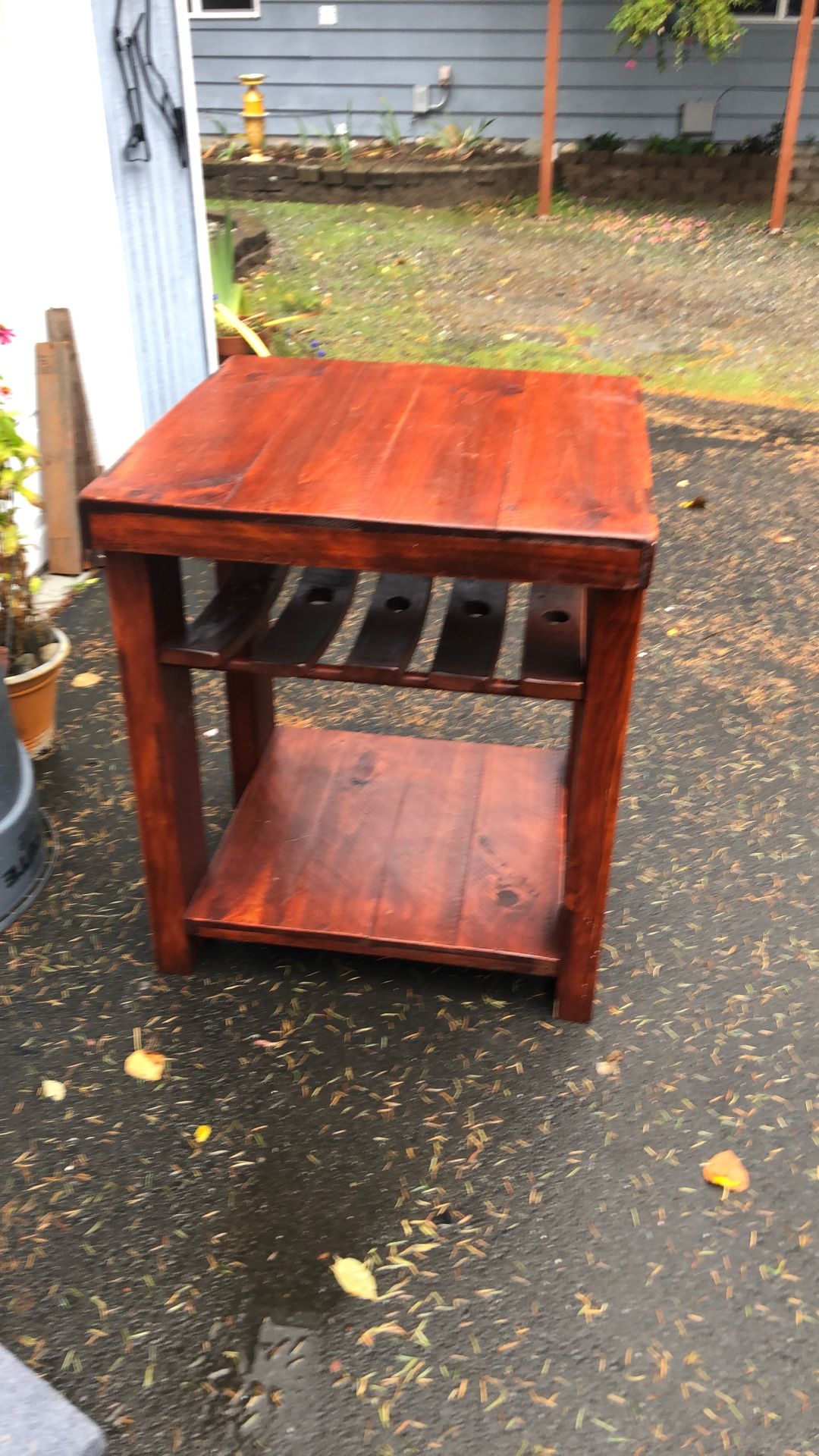 Wine barrel table USA kitchen island solid wood dinette