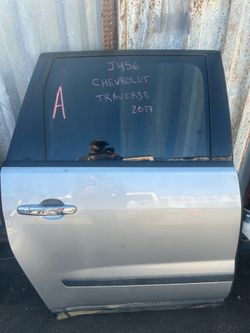 Chevrolet Traverse Rear Door Passenger Side RH Silver 2010 - 2017 ; J456