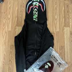 Brand new bape hoodie double hooded