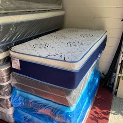 Twin Size Mattress 14” Inches Thick Pillow Top. Quality and Comfort,  Available All Sizes. New From Factory. Same Day 🚚 