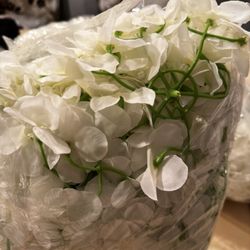 200 Pieces White Hydrangea Flowers With Stems – Diy For Weddings Birthday Is Graduations •Brand New In Package