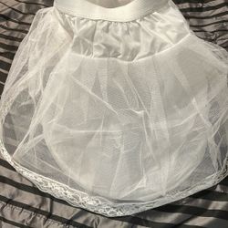 Crinolina Blanca Para Vestido De Niña Talla 3 Nueva 
