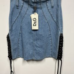 Dolce Gabanna Denim Skirt New