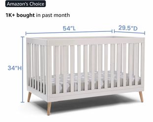Crib for infant 4in1  Organic Cotton Mattress for infant and toddler