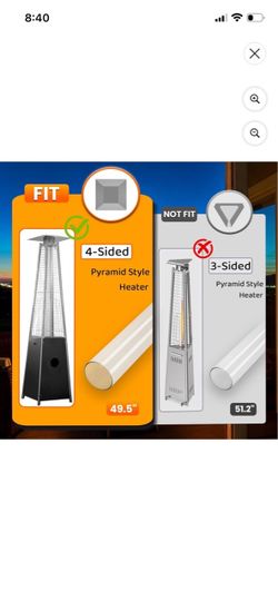 NEW IN SEALED BOX Glass Tube Replacement for Outdoor Pyramid Heater