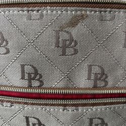 Dooney & Bourke Quilted Signature Logo Purse Bag Tan Brown  