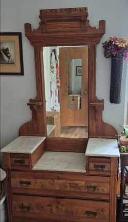 Antique dresser with mirror