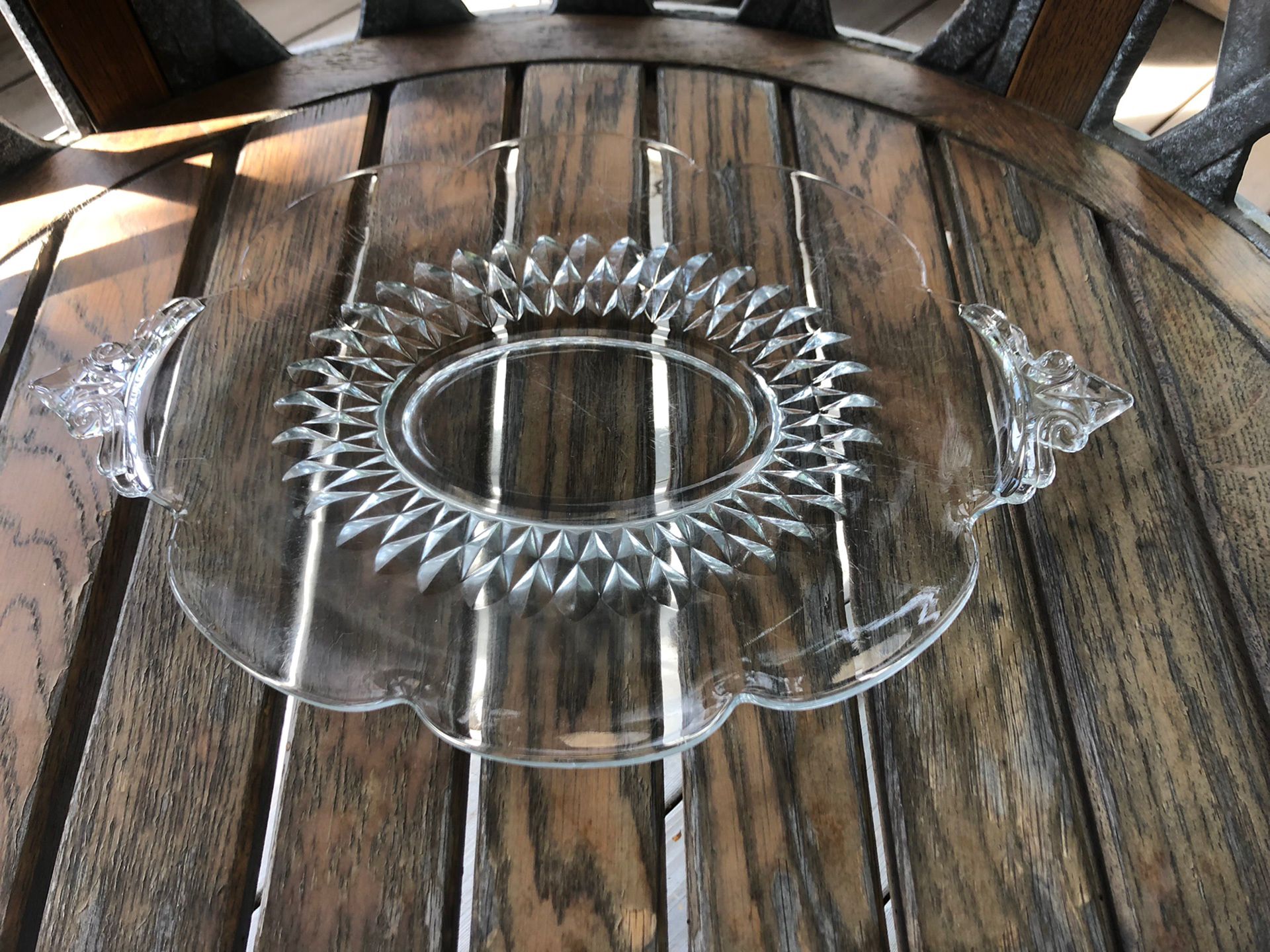 Glass serving tray