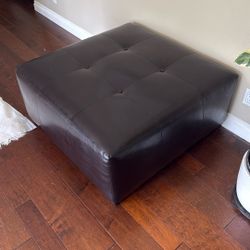 Leather Ottoman