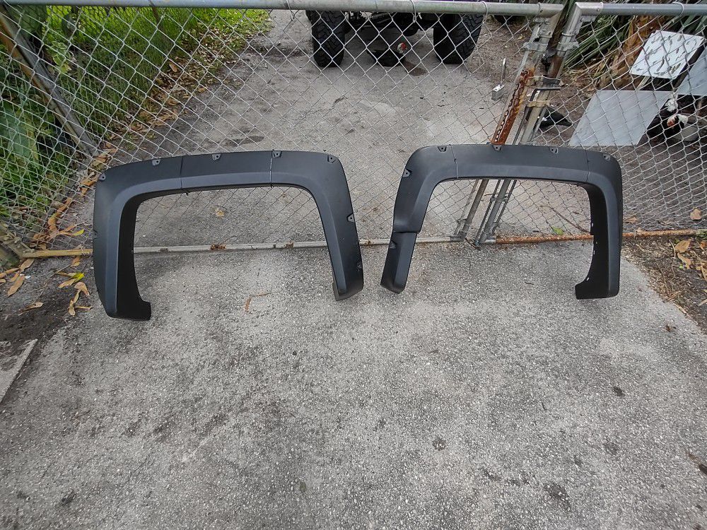 GMC Truck 07-15 Or Chevy Truck 14-15 Fender Flares Front And Rear "HARDWARE NOT INCLUDED"