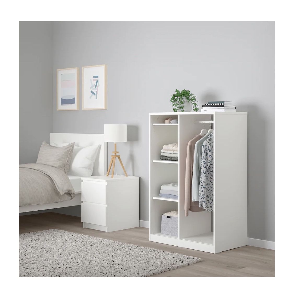 IKEA - Syvde Open wardrobe, White