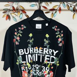  BURBERRY Munlow Flower Graphic T-shirt SS24, Visit Our Profile For More Items Available…